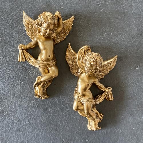 Chérubin décoration murale résine peints main accessoire maison ange - 6