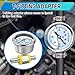 Boltigen Fuel Pressure Gauge, 3/8'' Barb Fuel Pressure Gauge Kit, 0-60psi Glycerin Filled Fuel Pressure Regulator with Gauge for Car, 1/8'' NPT Inline Fuel Pressure Guage with 1/4'' 3/8'' Converter