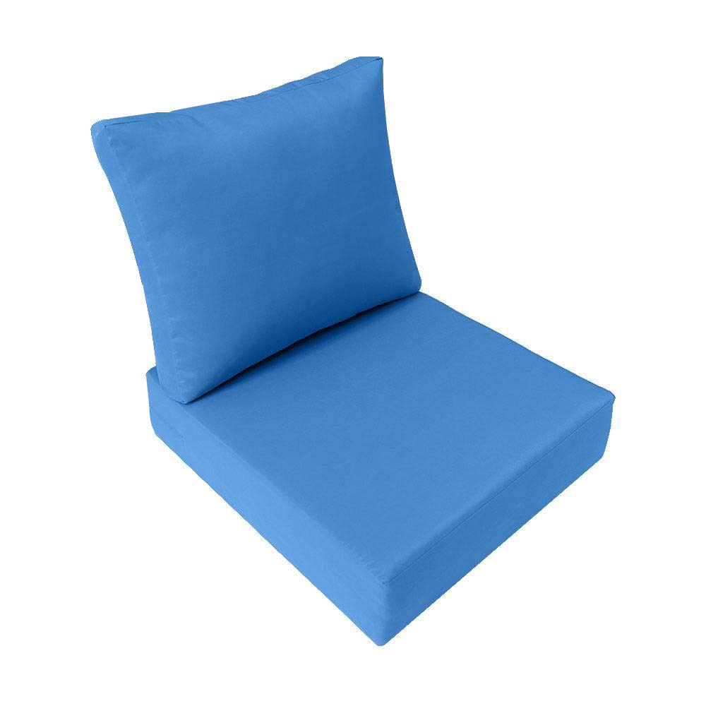 Prolinemax |COVER ONLY| Outdoor Knife Edge Medium Deep Seat Backrest Pillow Slipcover AD102