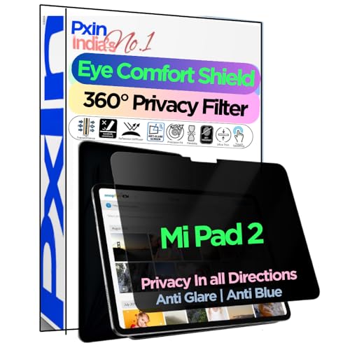 Image of PxIn Tablet Privacy Screen Guard compatible with Mi Pad 2 | No.1 | Anti Glare | Anti Blue Light | Anti UV | 4 Way Privacy Filter | 360 Privacy | Eye Protect