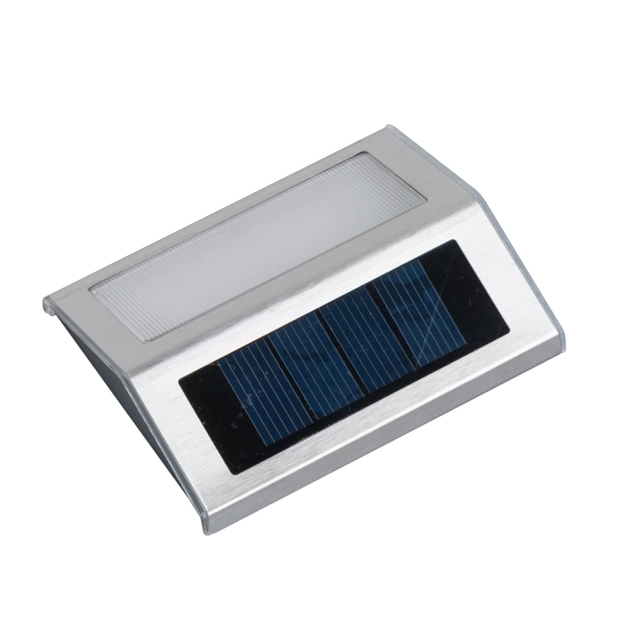 IWOWHERO Outdoor Solar Powered Step Lights Stainless Steel Deck and Stair Lighting for Patio and Garden Auto LED Security Lights for Walkways and Fences