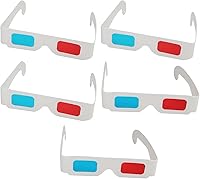 Vista 6 de Othmro 5 gafas de estilo 3D duraderas, gafas de visión 3D 3D, gafas de juego de películas 3D, gafas 3D rojo-azul, marco de plástico, lente de resina
