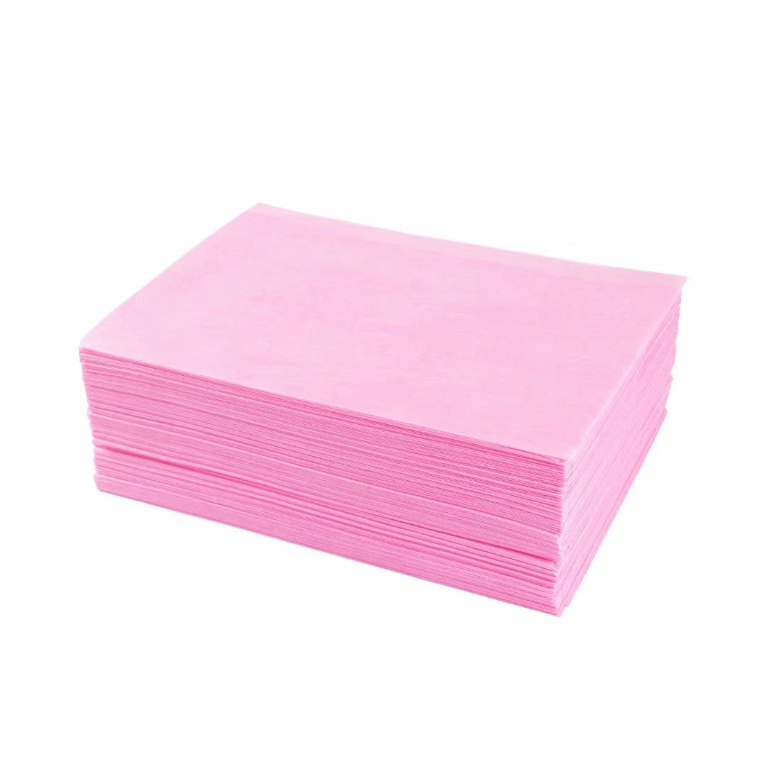 xiaowei Disposable Massage Bed Sheets,50 pieces pink breathable massage table cover,suitable for lash bed,massage table,SPA Tattoo Hotels Beauty Salon（70in31.5in）…,50pcs breathable pink