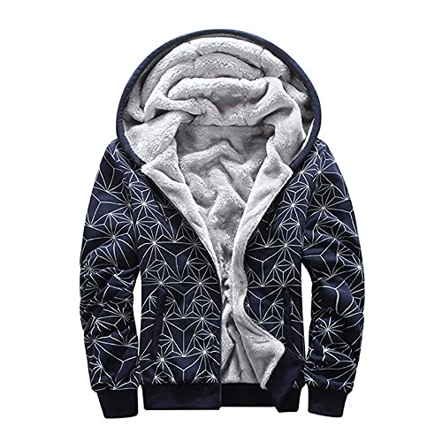 Chaquetas con capucha de forro polar para hombre con cremallera de manga larga sudadera gruesa con capucha casual para padre marido novio regalo A-XXL Cover