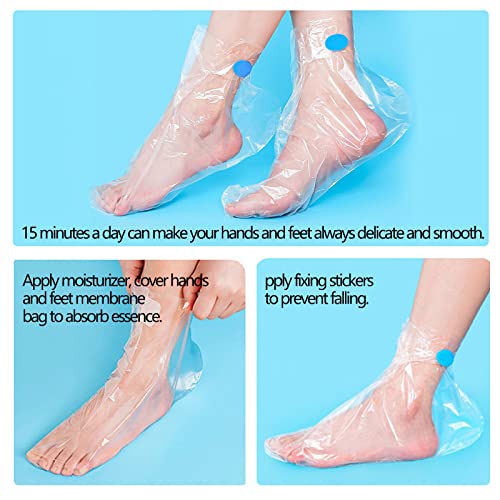 400Pcs Paraffin Wax Hand & Foot Liner,Clear Plastic Wax Bath Hand Mittens Foot Covers,Plastic Foot Covers For Feet,Plastic Paraffin Bath Mitt Glove And Sock Liners Paraffin Wax Mitts #TOP3
