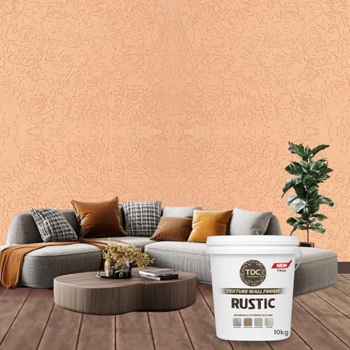 Image of The Decor Co. Marble Texture Wall & Floor Paint with 3D Designer Stone and Granite Luxury Finish Washable Water Resistant Acrylic Emulsion for Interior Exterior Home Decor DIY (1Pc, Light Beige, 10kg)
