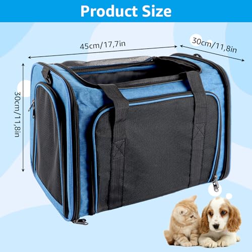 Transportbox Katze, Katzentransportbox 45cm*30cm*30CM, Katzen Transportboxen Hunde Transporttasche, Atmungsaktive Katzentasche mit Mesh-Fenster für Katzen Kleiner Hund Welpe – Bild 3
