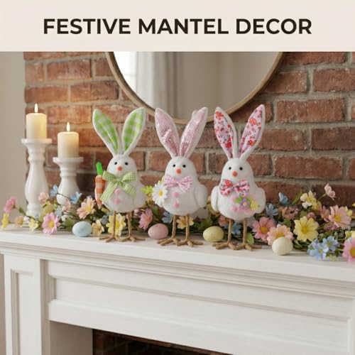 50% de descuento en figuras de felpa de conejo de Pascua LONEA