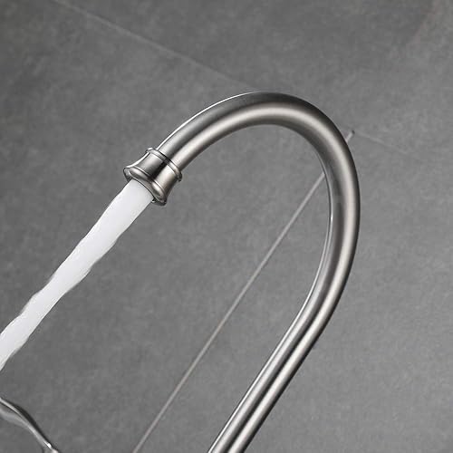 Miniatura 8 de PARLOS Grifo de cocina de 8 pulgadas con rociador lateral, grifo de fregadero de cocina de arco alto de 2 manijas con líneas de suministro,