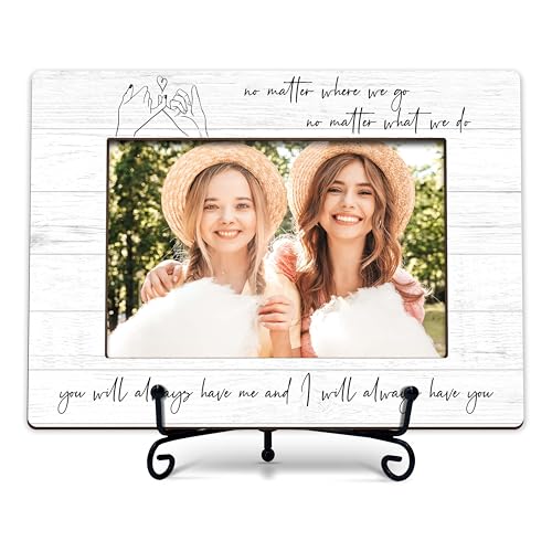 HJLLOQR Best Friend Picture Frame 4x6 Friendship Photo Frames for Long Distance Best Friends Birthday or Holiday Gift for Women Girls or Soul Sisters -A08