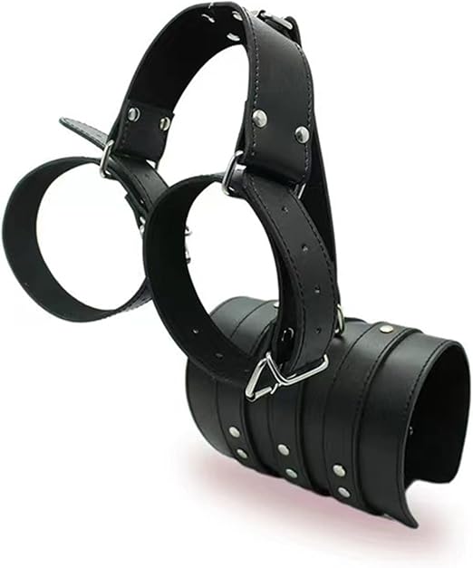 LSCZSLYH BDSM Discipline Belt Full Body Leather Bondage Restraint Straps Hand Back