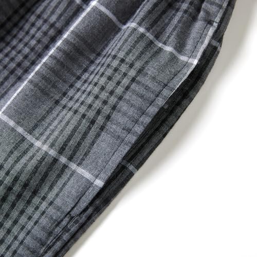 Image of JupiterSecret Mens Pajama Pants Set Cotton Lightweight Plaid Sleep & Lounge 3-Pack PJ Bottoms with Pockets and Button Fly