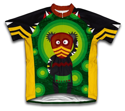 ScudoPro Buga Buga Short Sleeve Cycling Jersey for Youth - Size S Green