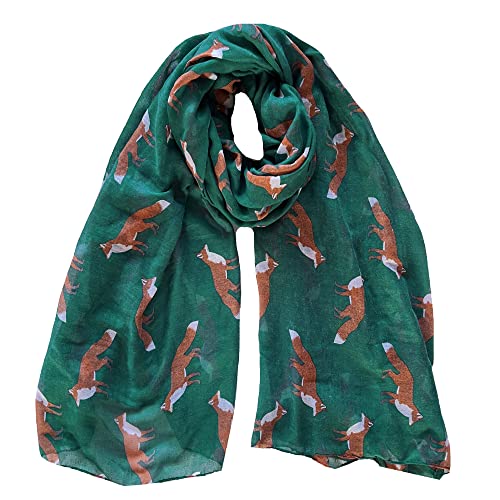 Lina & Lily Fox Animal Print Women's Scarf Shawl Wrap Lightweight2