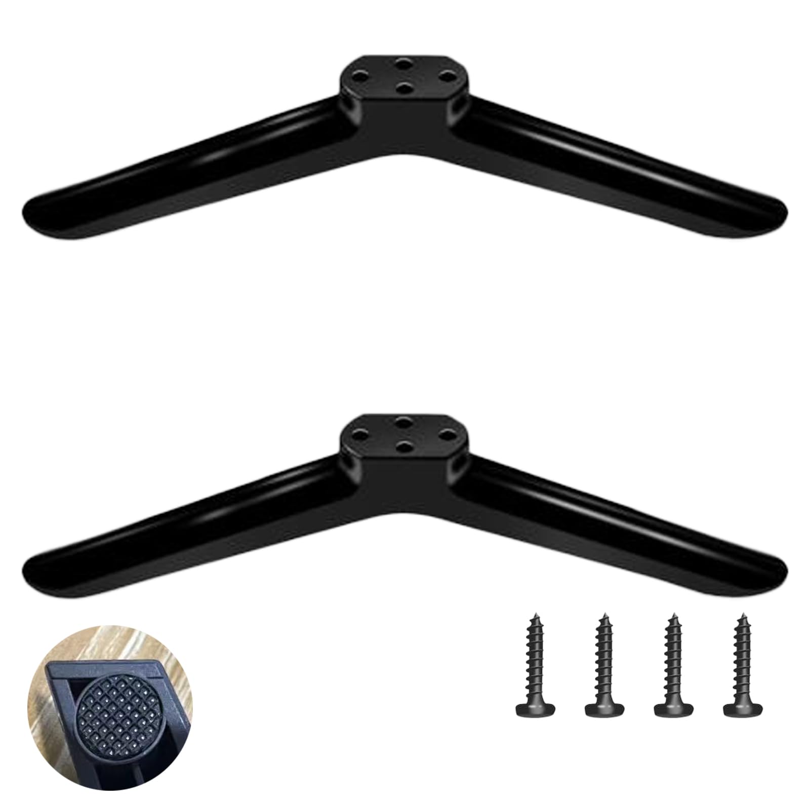 2PCS TV Stand Legs,Non-Slip Universal TV Legs,Table Top TVes Stand Base Replacement Bracket,Non-slip T-V Base,With Mounting Tool,for Home, Office