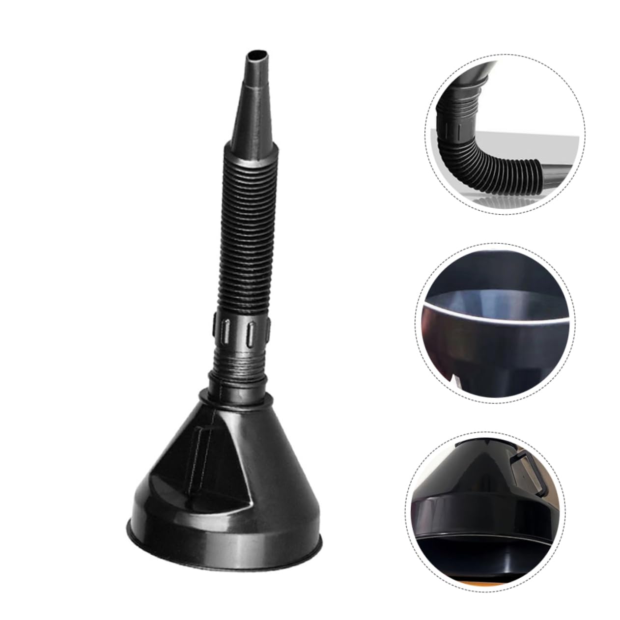 2piezas Embudo De Tubo y Malla Embudo De Llenado De Para Motocicletas y Automóviles Diseño De Boca Ancha Práctico Para Cambios Trasvase De Fluidos
