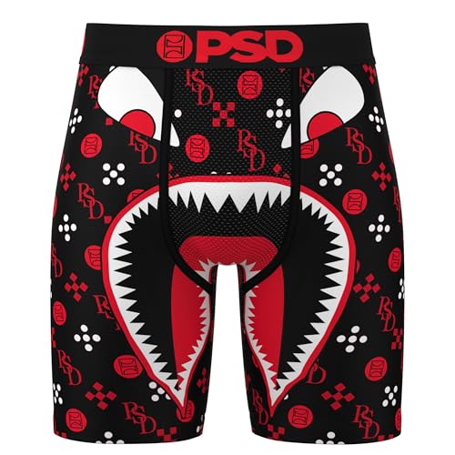 PSD Mens Boxer Briefs - Wf Lux Red, 7 Inch Inseam, Moisture-Wicking, 4-Way Stretch, Boxer Briefs for Men Pack2