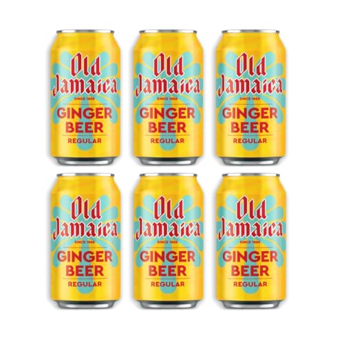 Old Jamaica Ginger Beer Soft Drinks 330 ml Made with Authentic and Natural Root Ginger Original and Best Refreshing and Crisp Tasty Classic (Pack of 6)
