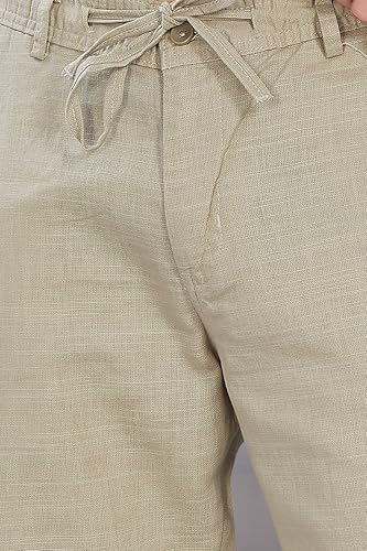 Image of DIVISIVE Men's Relaxed Fit Cotton Linen Blend Trousers