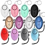 Safe Sound Personal Alarm, 12 Packs 140DB Personal Security Alarm Keychain with LED Lights, Emergency Safety Alarm for Women, Men, Children, Elderly
