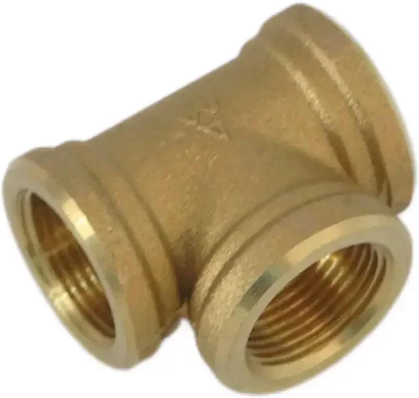 Thicker 1/2" 3/4" 1" 1-1/4" 1-1/2" 2" bspt Female Tee 3 Ways Pipe Fitting Connector Coupler Brass Water Gas Fuel Oil(DN15-1l2-BSP)