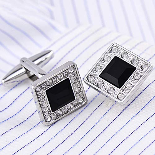 Mancuernillas Daesar cobre para hombres cuadradas plata miniatura 2