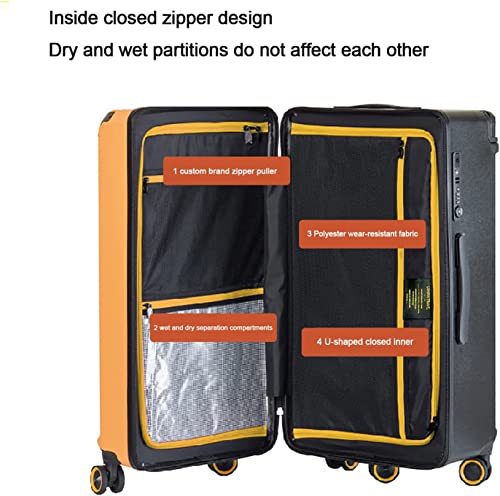 Travel Bag, Lightweight Boarding Suitcase, Large Capacity, Wide Trolley Student Trolley Bag, Thick Password Hard Suitcase, Shock-orbing and Durable,4