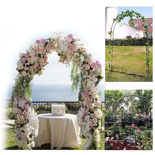 Arche de jardin en métal grand format pergola en treillis autoportante patio et arrière-cour - 7