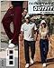 August Alley 3 Pack Men's Baggy Sweatpants Wide Leg Open Bottom Drawstring Pants Lounge Athletic Loose Joggers with Pockets(Wine Red, Navy Blue, Black,Large)