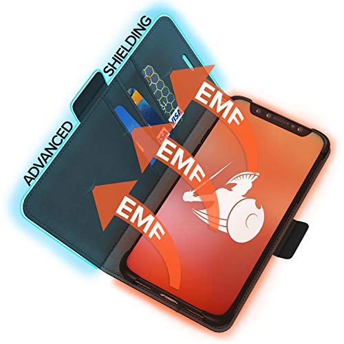 DefenderShield Compatible iPhone 8 Plus/iPhone 7 Plus/iPhone 6 Plus EMF & 5G Protection Radiation Case - Detachable Magnetic Anti Radiation Shield & RFID Blocker Wallet Case w/Wrist Strap - Thumbnail 4
