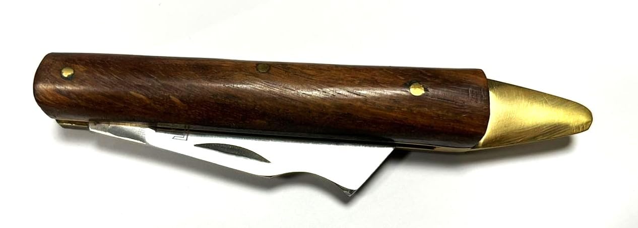 Navaja de injertar con pua de bronce 70mm. Herramienta indispensable para el injerto de arboles y plantas