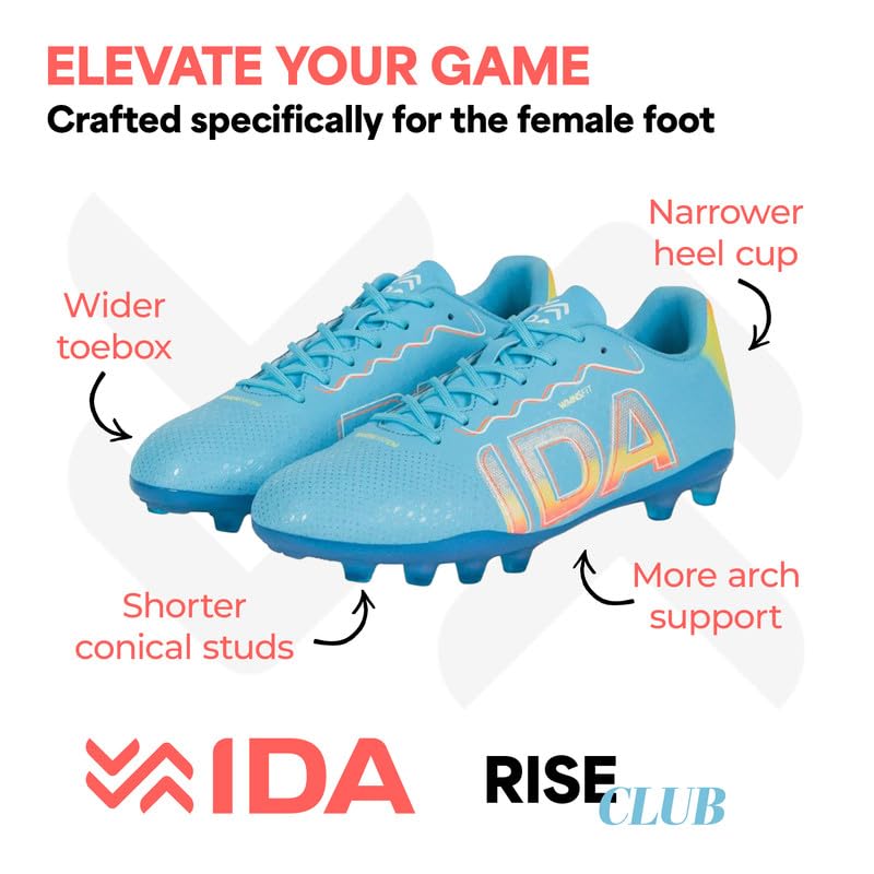 IDA Rise Club Women’s Soccer Cleats, Vegan Soccer Cleats for Women, Turf Football Shoes for Firm and Artificial Ground2