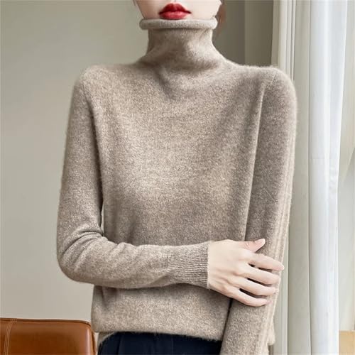 Women's Turtleneck Sweater Cashmere Material Stacked Collar Soft Skin-Friendly Casual Simple Cashmere top4