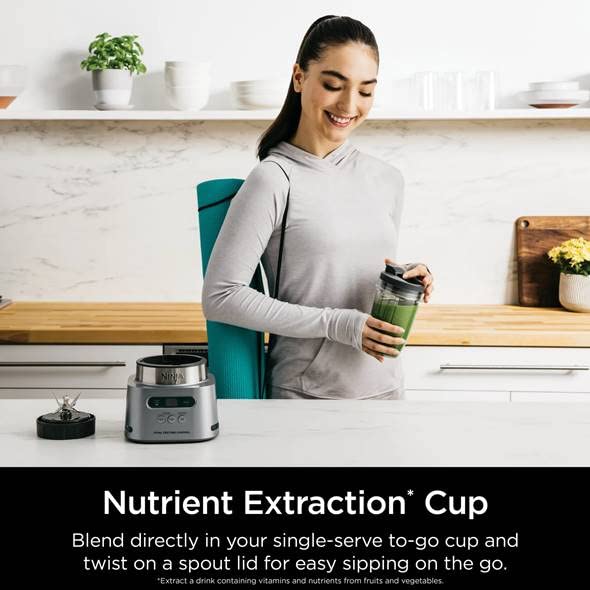 Ninja® TWISTi™, Licuadora DUO DE ALTA VELOCIDAD 3 Programas Auto-iQ® Preestablecidos, 34 oz. Mod. SS150 RENOVADA