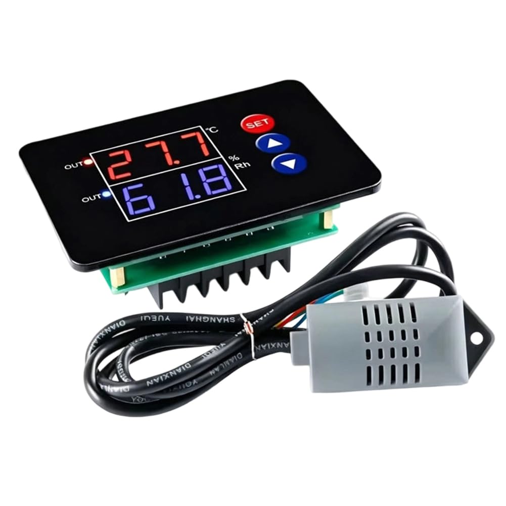 Jnchdghwa As Shown Thermometer Hygrometer Temperature Controller Dual Output Relay With Lcd Display For Incubator Aquarium