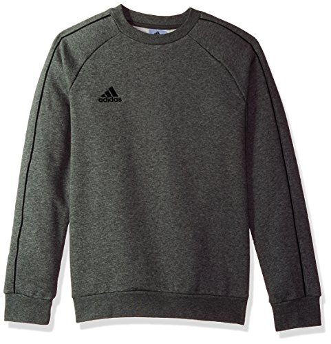 adidas Juniors  Core 18 Soccer Sweatshirt, Dark Grey Heather Black, X-Large