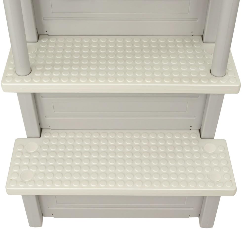 Escalera para piscina con peldaños antideslizantes Gris Perla miniatura 4