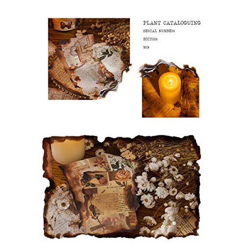 Vintage Scrapbooking Material Paper Nostalgic Burnt Book Pages Articles Newspaper Diy Supplies For Arts Crafting Scrapbooking Embellishments Decorations Journaling Collaging Planner Art Project #TOP4