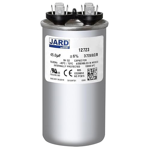 Condensador de funcionamiento del motor redondo 45 uf MFD 370 voltios VAC 12723