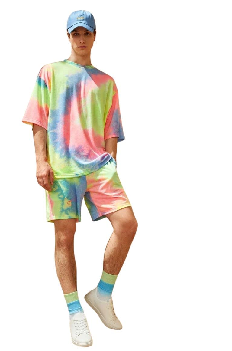 GRECIILOOKS Unisex Tie Dye Pajama Set| Lounge-Wear Nightdress Set| Summer Night Wear| Tie Dye Casual Sleepwear| Pajama Shorts Night Suits Set| Beach Wear| Summer Wear GRECIILOOKS Unisex Tie Dye Pajama Set| Lounge-Wear Nightdress Set| Summer Night Wear| Tie Dye Casual Sleepwear| Pajama Shorts Night Suits Set| Beach Wear| Summer Wear