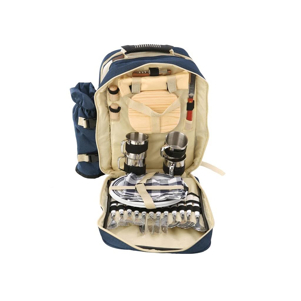 borsa da picnic Picnic Zaino Outdoor Multi-funzione Conservazione del calore Conservare a freddo Sacchetto di stoccaggio portatile Double Spalles Borsa da picnic con stoviglie Cestino da Picnic per