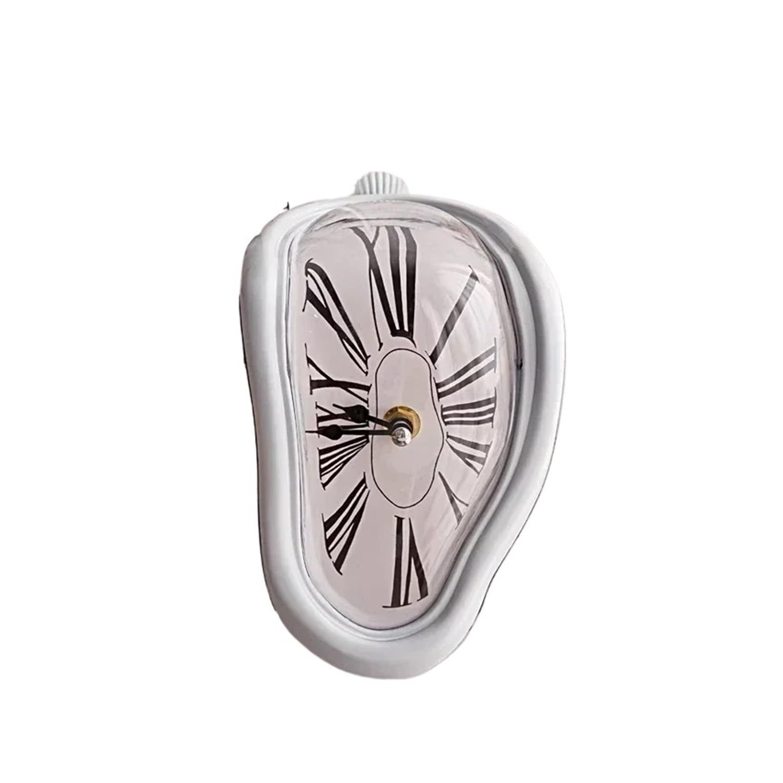 HVSYVVSRL Novel Surreal Melting Distorted Wall Clocks Watch Decoration Gift Home Garden Quiet Operation(Army green)