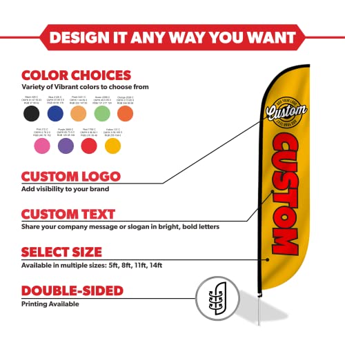 Image of LookOurWay Custom Feather Flag Banner - 5ft