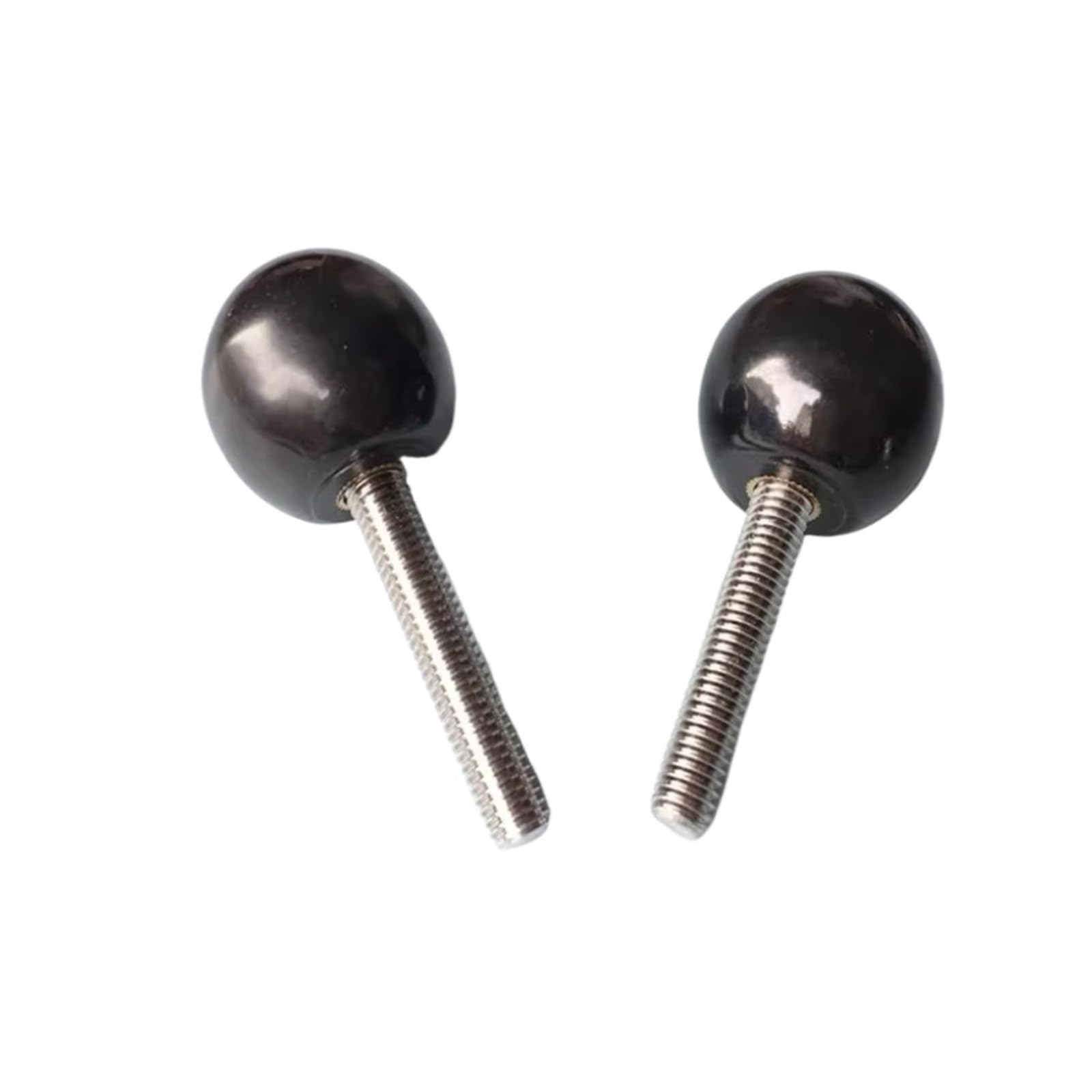 M10x (długość 10-60 mm) plastikowe kulki ze stali nierdzewnej śruby kulkowe bakelit okrągłe śruby ręczne małe pokrętło czarne (M10 x 10 mm (1 szt.)