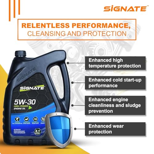 Image of Signate Car Engine Oil for Petrol, CNG and Diesel Car 3.1L, Anti-Wear Engine Oil for Reduced Maintenance Cost, 3.1L