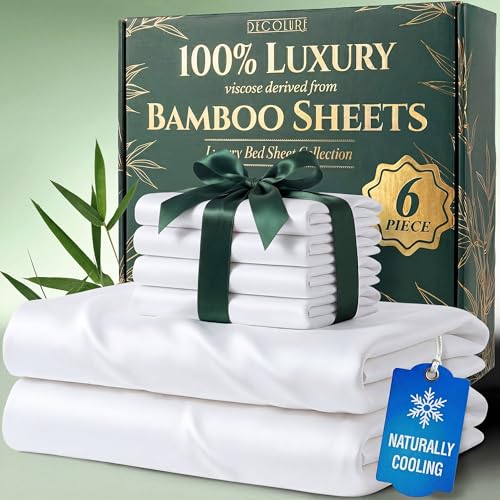 DECOLURE 100% Viscose Derived from Bamboo Sheets King...