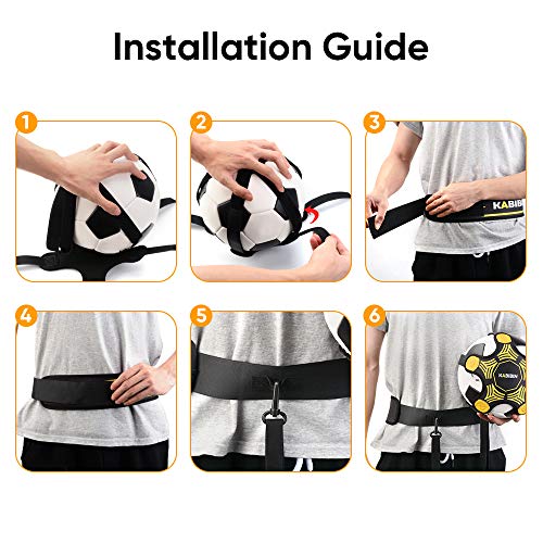 Kabibin Soccer Training Equipment, Volleyball Trainer For Kids Adults,Solo Soccer Practice Equipment Kick Throw,With Adjustable Soccer Trainer Belt #TOP4