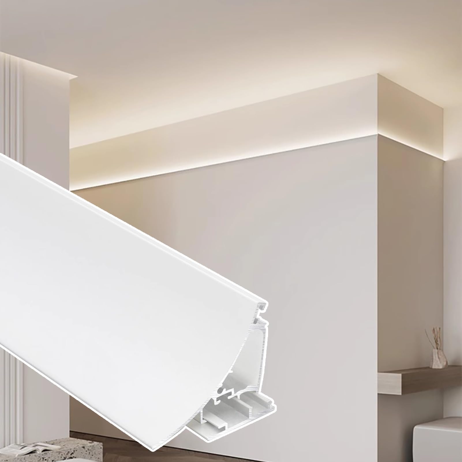 Luminaire encastré Del sans bordure rail éclairage discret plâtre 1m