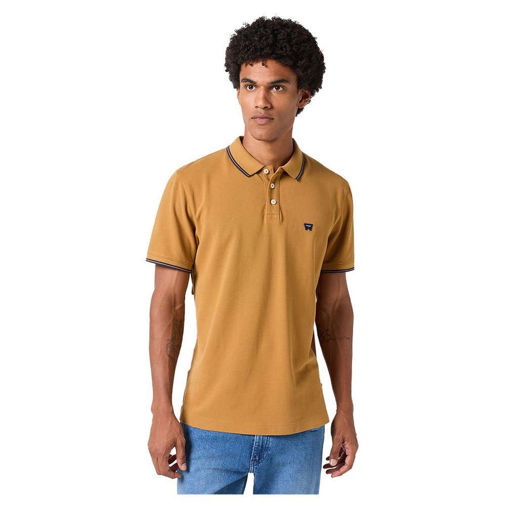 Wrangler Men's Polo Shirt, Dijon, XXL