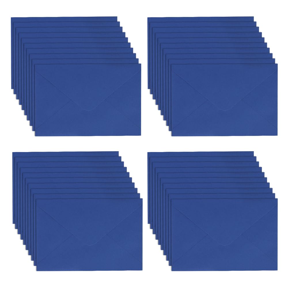 WYAN Paquete de 40 15 x 10 cm Azul zafiro mini sobres kraft,Sobres con solapa clásica,para Tarjeta de regalo,Tarjetas de felicitación,Invitación(No incluye tarjetas)